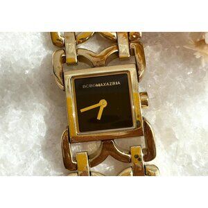 BCBG Maxzaria BG8217-R351-09 Gold T Ladies Vintage Wristwatch - 19mm - WORKS!